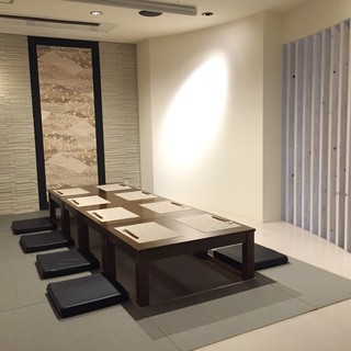 8名様まで可。こだわりの半個室席