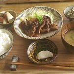 Osusowakeyasainoresutorammatsubara - いのしし生姜焼き定食@1,100