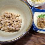 納豆と肉味噌のアップ