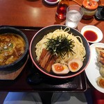 節系とんこつらぁ麺　おもと - 味玉石焼つけ麺：特盛