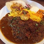 アアベルカレー - チキンカレー、辛増し、玉子、大盛り