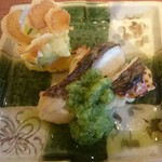 蓬左茶寮 - ＝焼物 鯛 キュウリのソースで＝