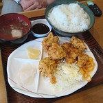 淀すし - から揚げ定食（740円）ご飯大盛り（＋100円）