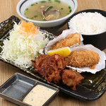 Zangi set meal with 2 of Japan's best fried oysters