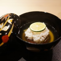 ぎんざ 一二岐 - 鱧とナスのお椀