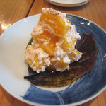 蕎麦 案山子 - 柿の白和へ