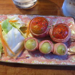 かじしか - トマト 200円、ぶどう 200円