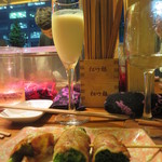 かじしか - ヨーグルト梅酒 600円、博多のネギ 250円