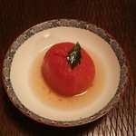 蕎麦処 多賀 - 冷しトマト丸煮550円（メニュー外）