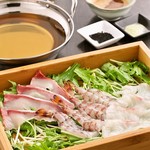 [Specialty] Amakusa sea shabu (prawns, yellowtail, sea bream) 6 pieces each