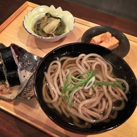 自家製粉石臼挽きうどん 青空blue 本店 - 雲セット(自家製粉粗挽きうどん)