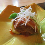 京料理かねき - 豚の角煮にスナップエンドウ、角豆、茄子