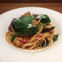Osteria OLMO - 丹下農園の茄子とバジリコのトマトソーススパゲッティ