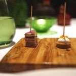 レストラン・パッション - そば粉のブリニス、ジャンボン・ペルシエ