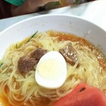 Miyoshi Shiten - 冷麺（キムチを取ってスープを足して貰ったもの ^^;）  700円