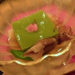 Hayakawa - うすい豆の豆腐といんげん・蛍烏賊