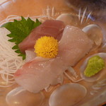 夕食の刺身