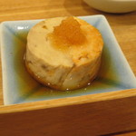 Nihon Ryouri Kunitora - 酒肴：あん肝、シャコの漬け込み、（山菜の）みず2