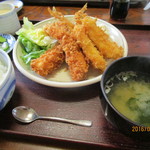 和はな - ミックスフライ定食