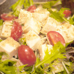 お好み焼き てんご - 水菜と豆腐のサラダ