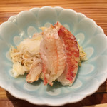鮨処いちい - おまかせコース5,500円の毛ガニのみそ和え