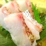 県産白身（真鯛）刺し
          