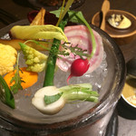 sincere - 蟹味噌のソースをお野菜とともに