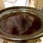 徳山鮓 - 大きなお鍋がセットされます