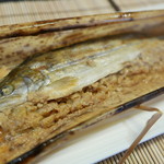 Hon Satsumaya - 緑川産やまめの竹皮包み