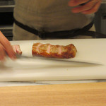 ラ・トラース - カウンター前はオープンキッチン(2016.6月)