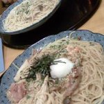 五右衛門 - 黒豚のよくばりスパゲッティ(醤油バター)☆