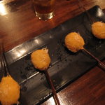 串揚げひょうたん - 里芋ときくらげ