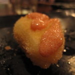 串揚げひょうたん - カマンベールチーズ（明太ソース）