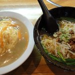 興盛 - ラーメンセット ランチ価格の￥700 天津飯＋台湾ラーメン