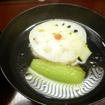 天神橋 青木 - お椀（鱧、ひすい茄子）