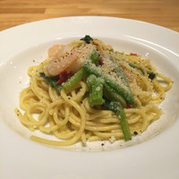 trattoria l'mante izumi - 海老とドライトマトのオイルベース