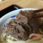手造りうどん 楽々 - 肉リフト