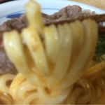 手造りうどん 楽々 - 混ぜた図