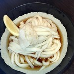 Udon Shokunin Sanuki Men Nosuke - ぶっかけ 250円  酸味の強いぶっかけダシにねじれと角のある剛麺でうまい