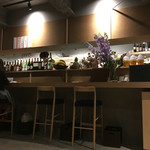 Pafe Kohi Sake Satou - 店内、カウンター席