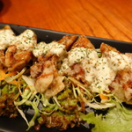 鶏創作料理　成松 - もも竜田揚げタルタルソースのせ