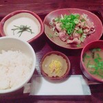 田楽庵 - 麦とろ定食♡