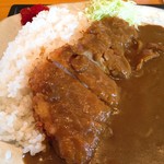 青い塔 - ソースカツ丼屋さんのカツカレー！辛さも程よく美味しいですね。