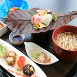 個室 最上 - 秋限定ランチ　【秋華膳】　暖かい蓮根うどんでご用意！