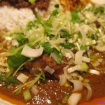 吉田カレー  - 薬味＆豚