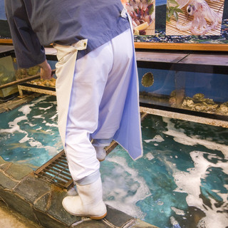 生簀で管理しているので鮮度には自信あり！