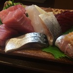 よねさん - ＜2016年6月28日再訪＞刺身盛り合わせ