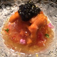 表参道うかい亭 - ボタン海老と雲丹とキャビアのジュレ