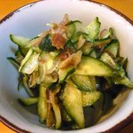 とまり木 - 胡瓜と茗荷の梅和え