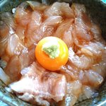 みなと食堂 - ヒラメのヅケ丼